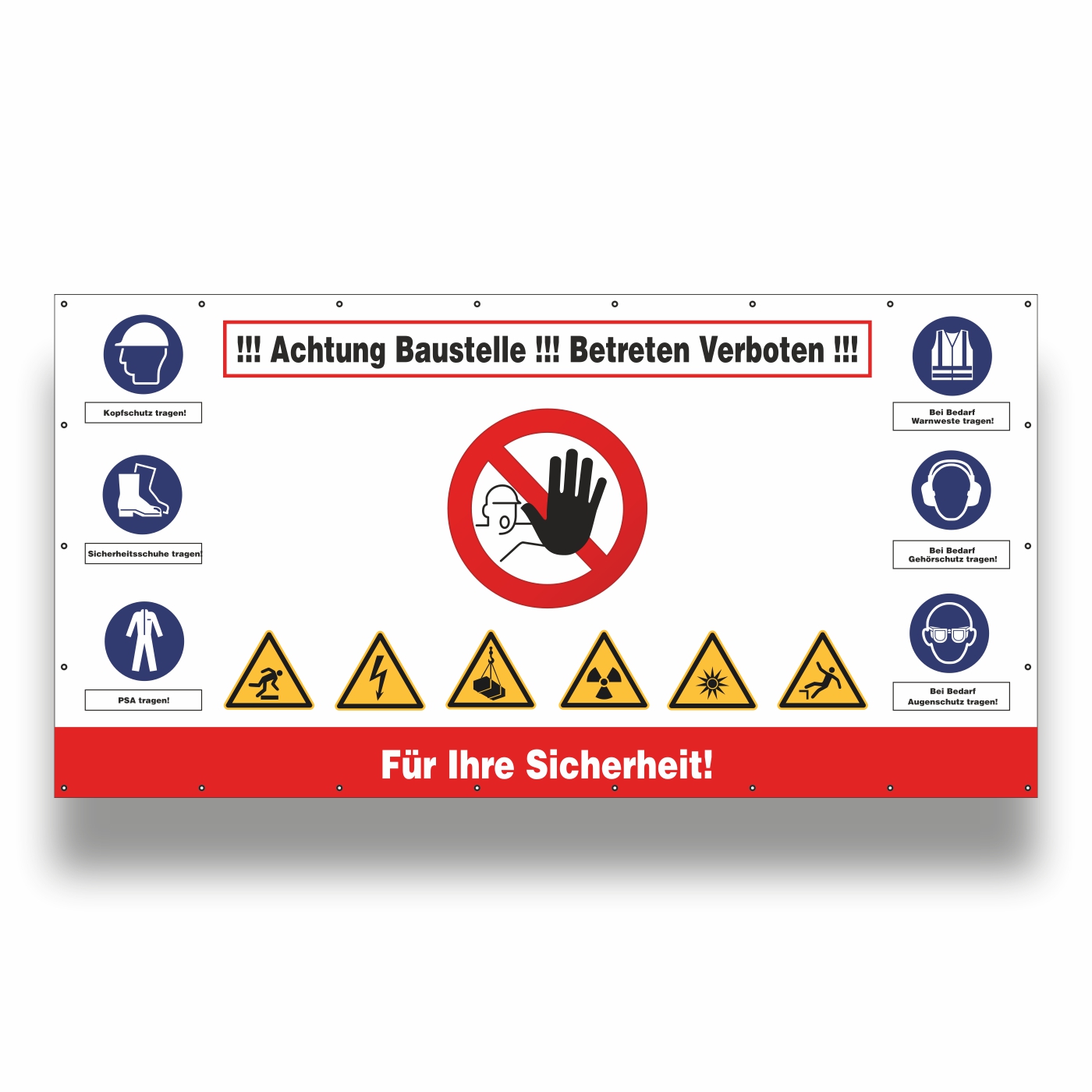 Bauzaunbanner Achtung Baustelle (Motiv 2)