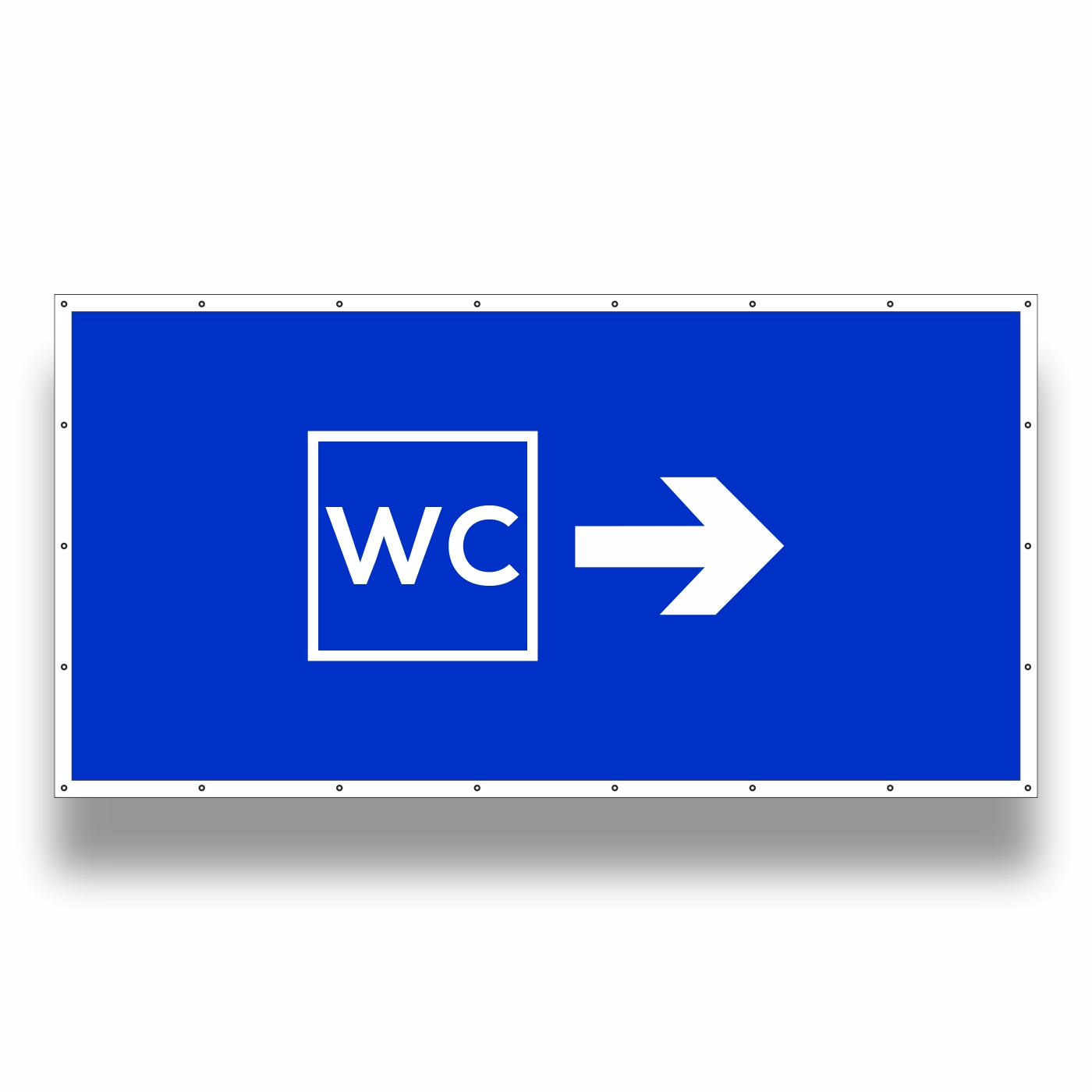 Bauzaunbanner WC (Pfeil rechts)