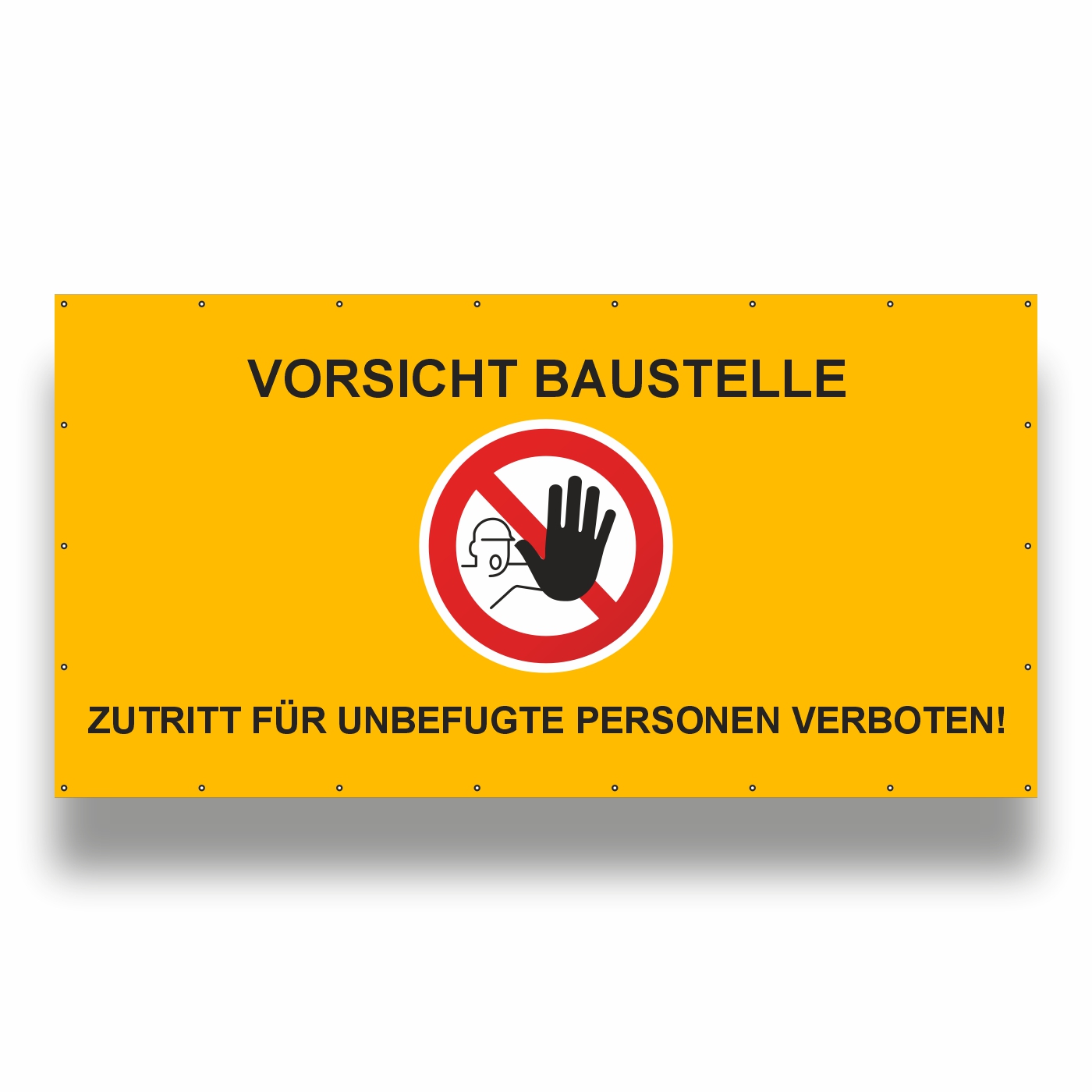Bauzaunbanner Vorsicht Baustelle