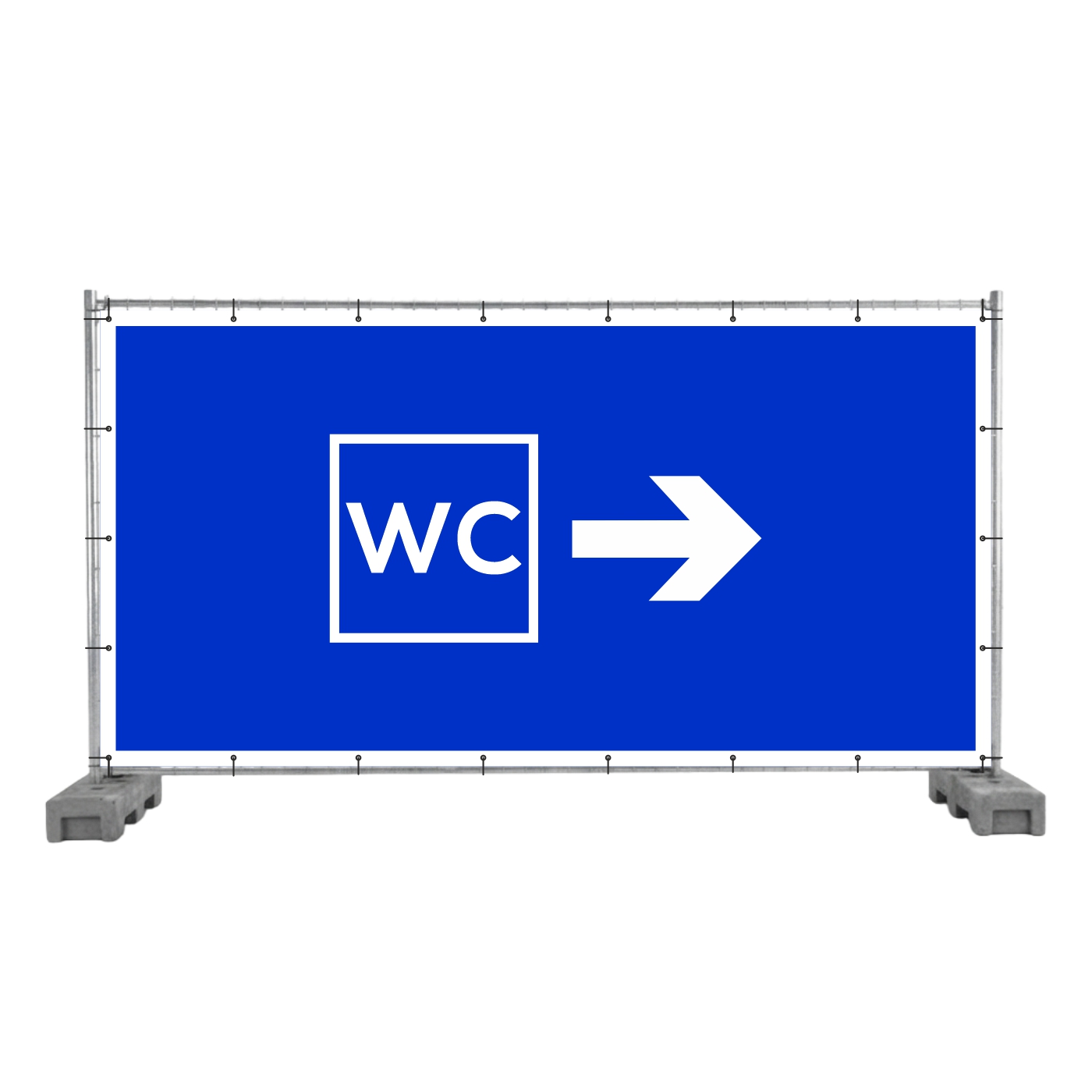 Bauzaunbanner WC (Pfeil rechts)