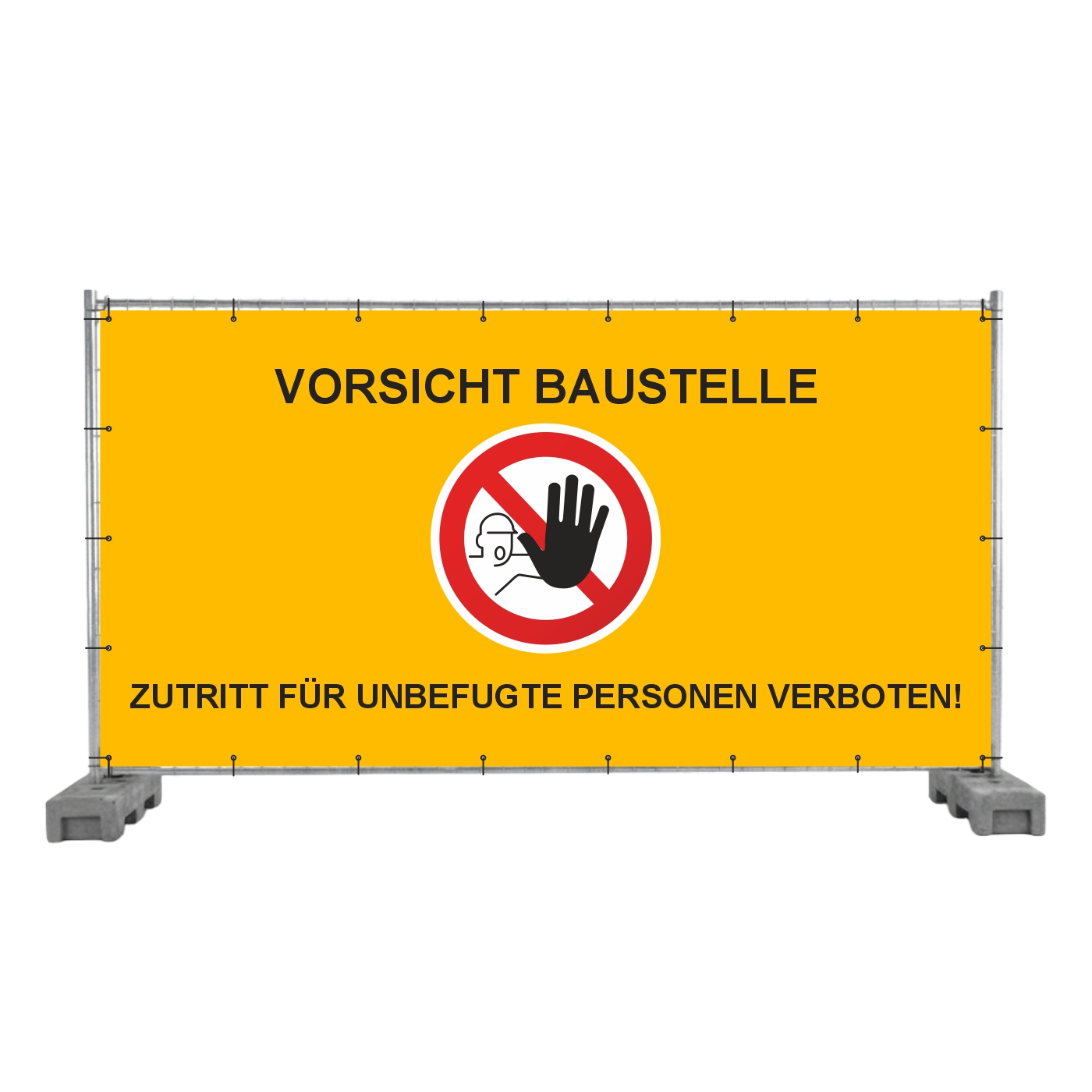 Bauzaunbanner Vorsicht Baustelle