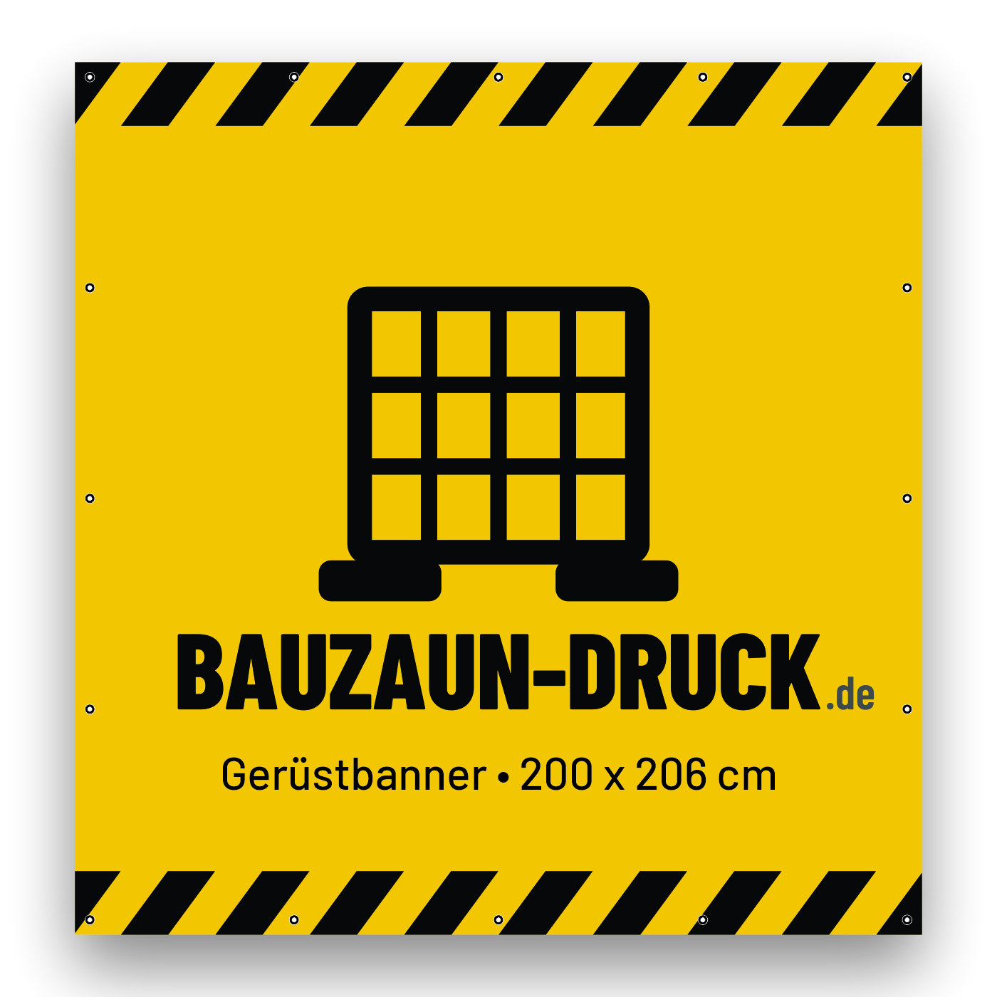 Gerüstbanner 200 × 206 cm von Bauzaun-Druck.de