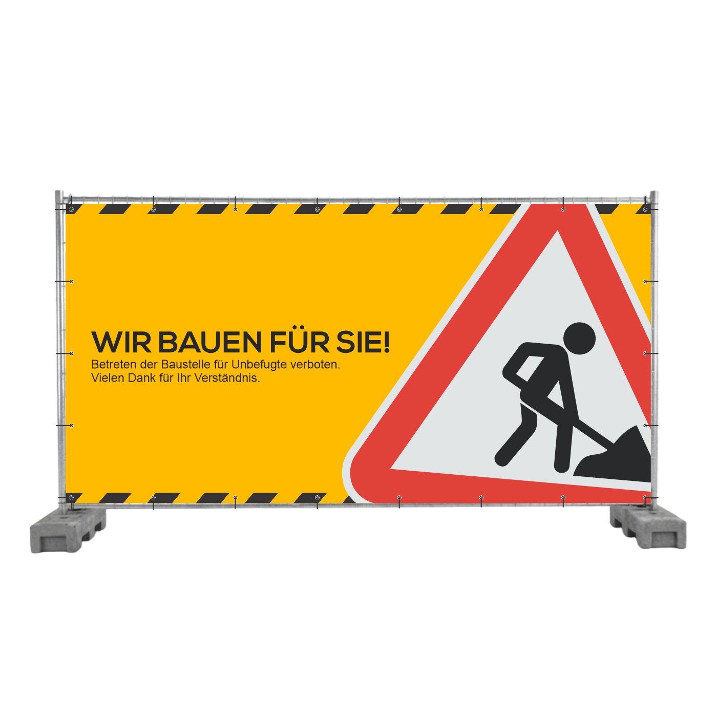 Bauzaunbanner Wir bauen für Sie