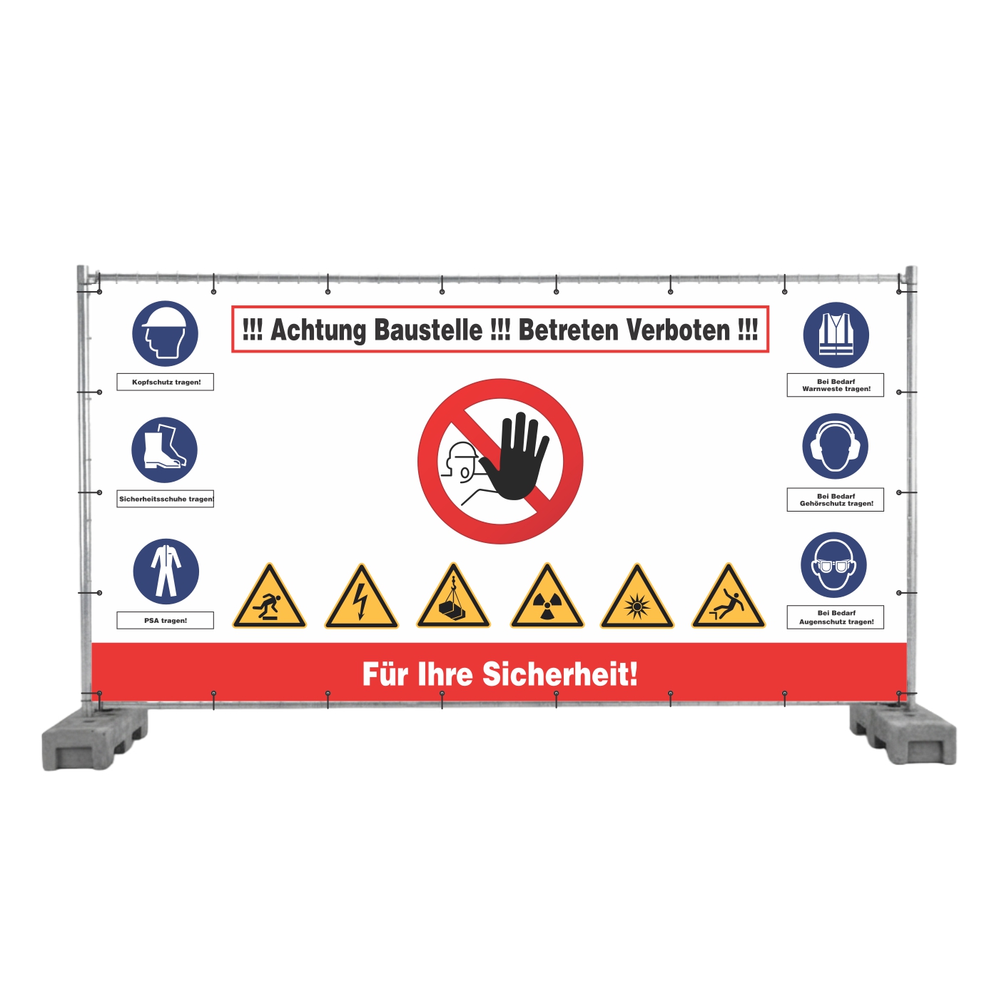 Bauzaunbanner Achtung Baustelle (Motiv 2)