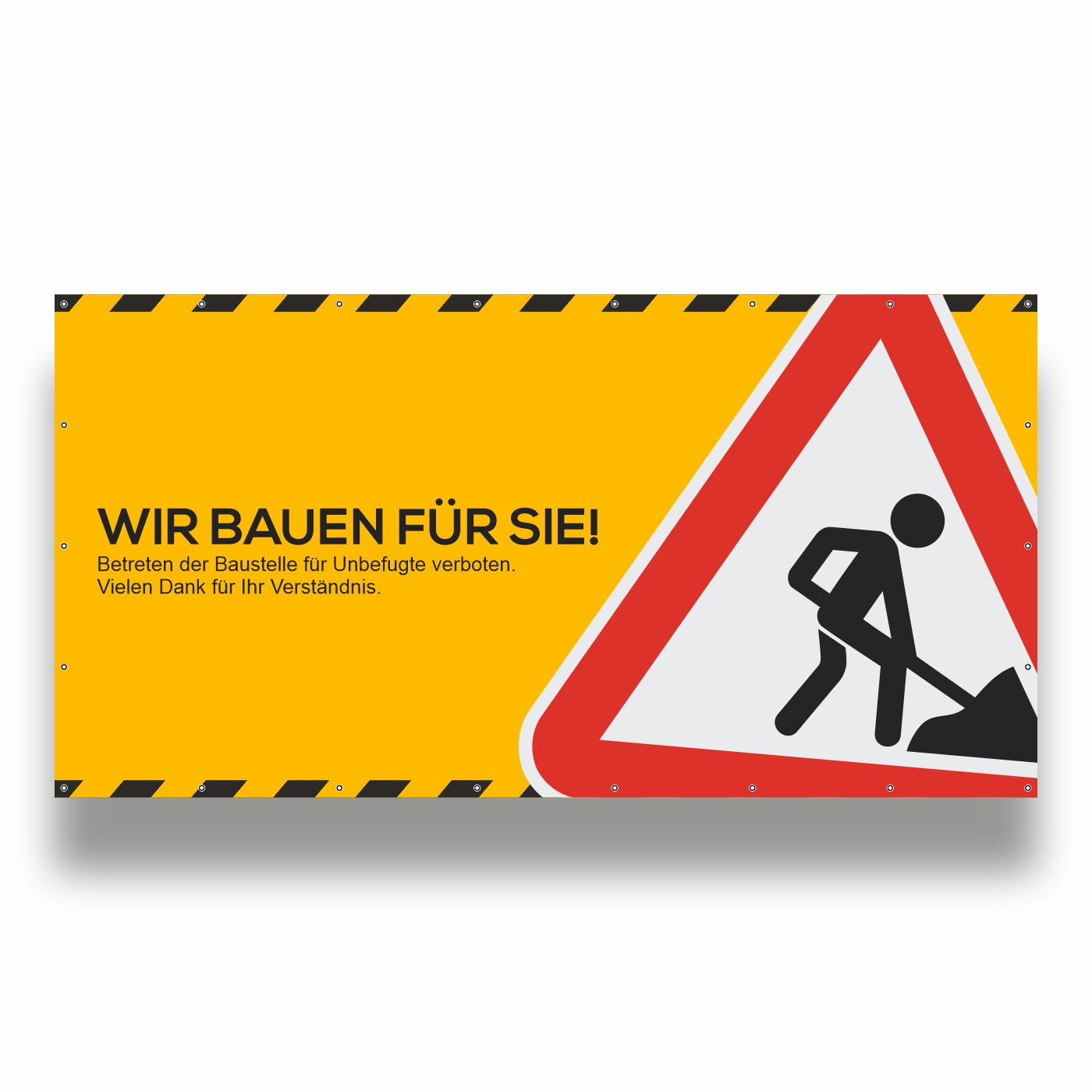 Bauzaunbanner Wir bauen für Sie