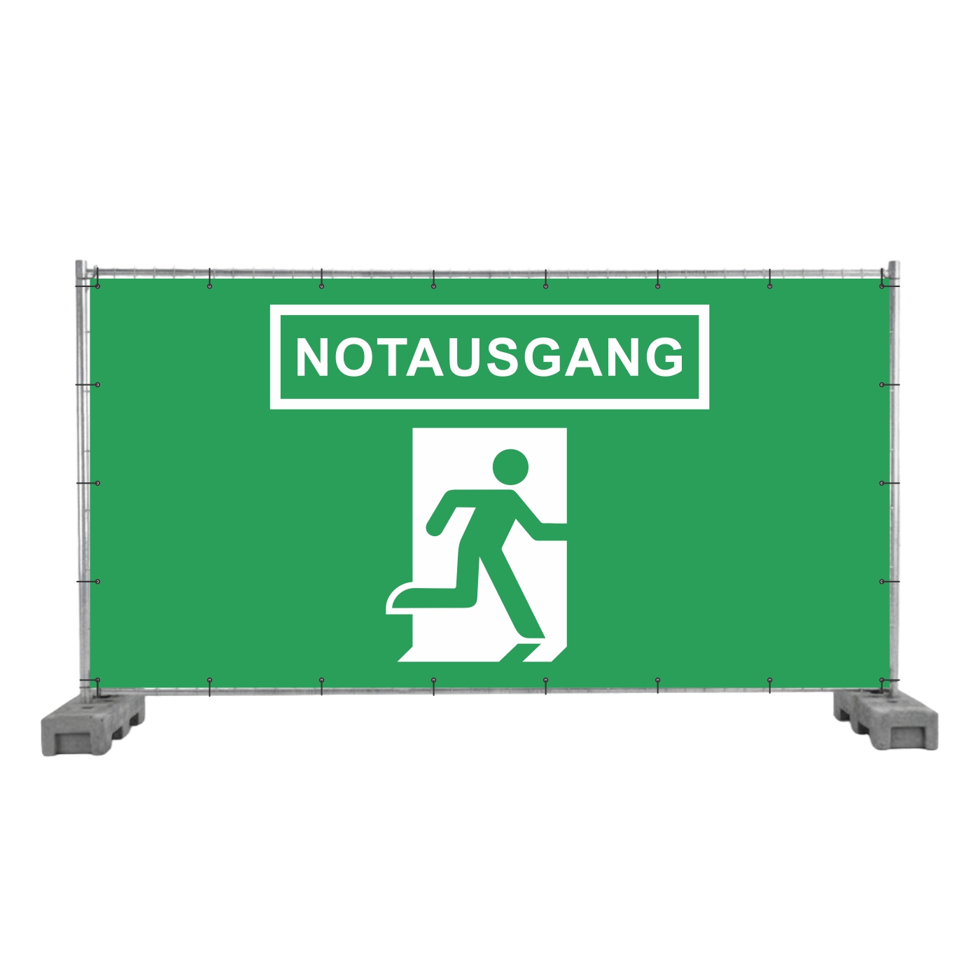 Bauzaunbanner Notausgang