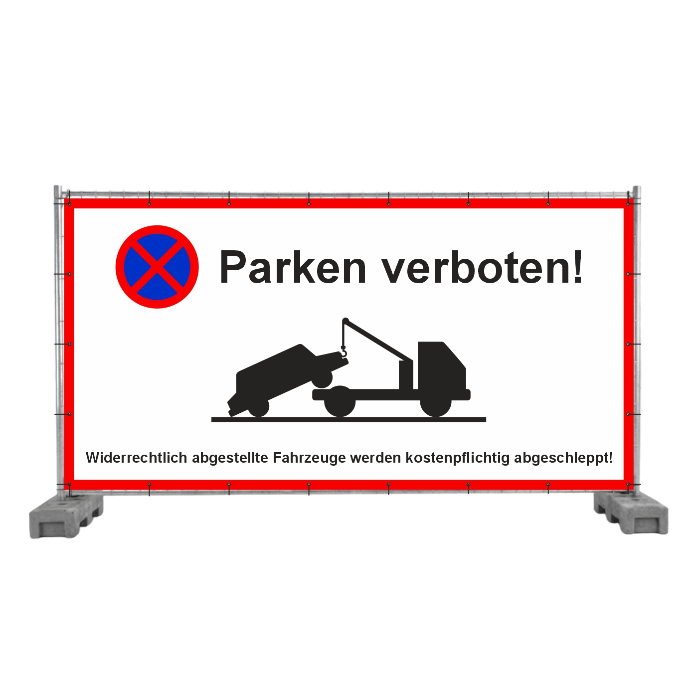 Bauzaunbanner Parken verboten