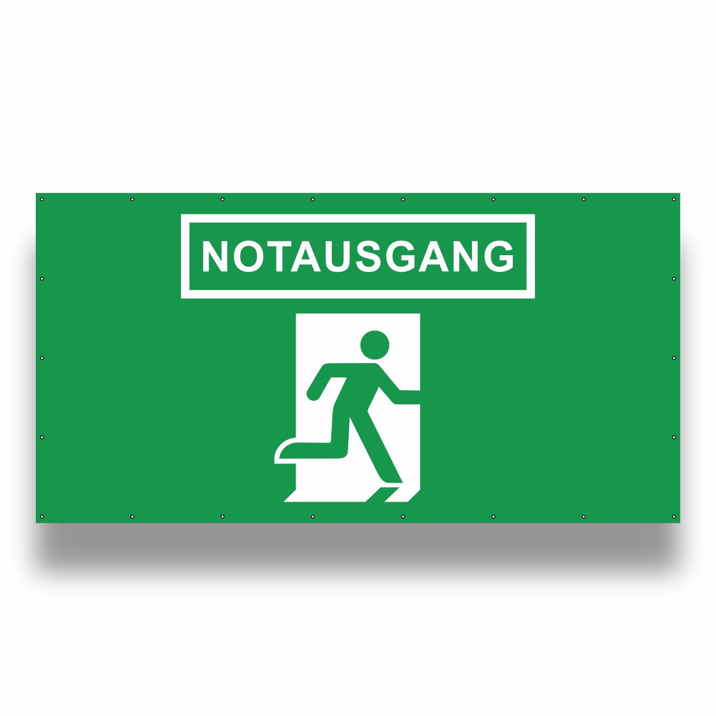 Bauzaunbanner Notausgang