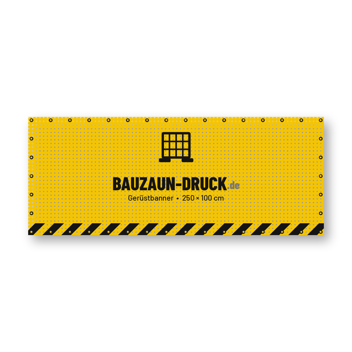 Gerüstbanner 250 × 100 cm von Bauzaun-Druck.de